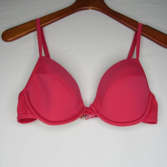 Victoria's Secret Y2K Salmon Pink Bikini Top Women's 34C Medium - Picture 6 of 8